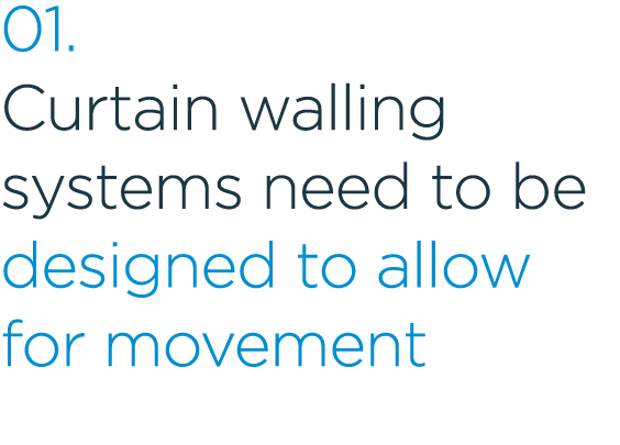 01. Curtain walling systems need to be designed to allow for movement 