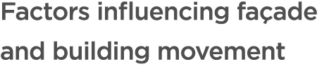 Factors influencing fa ade and building movement