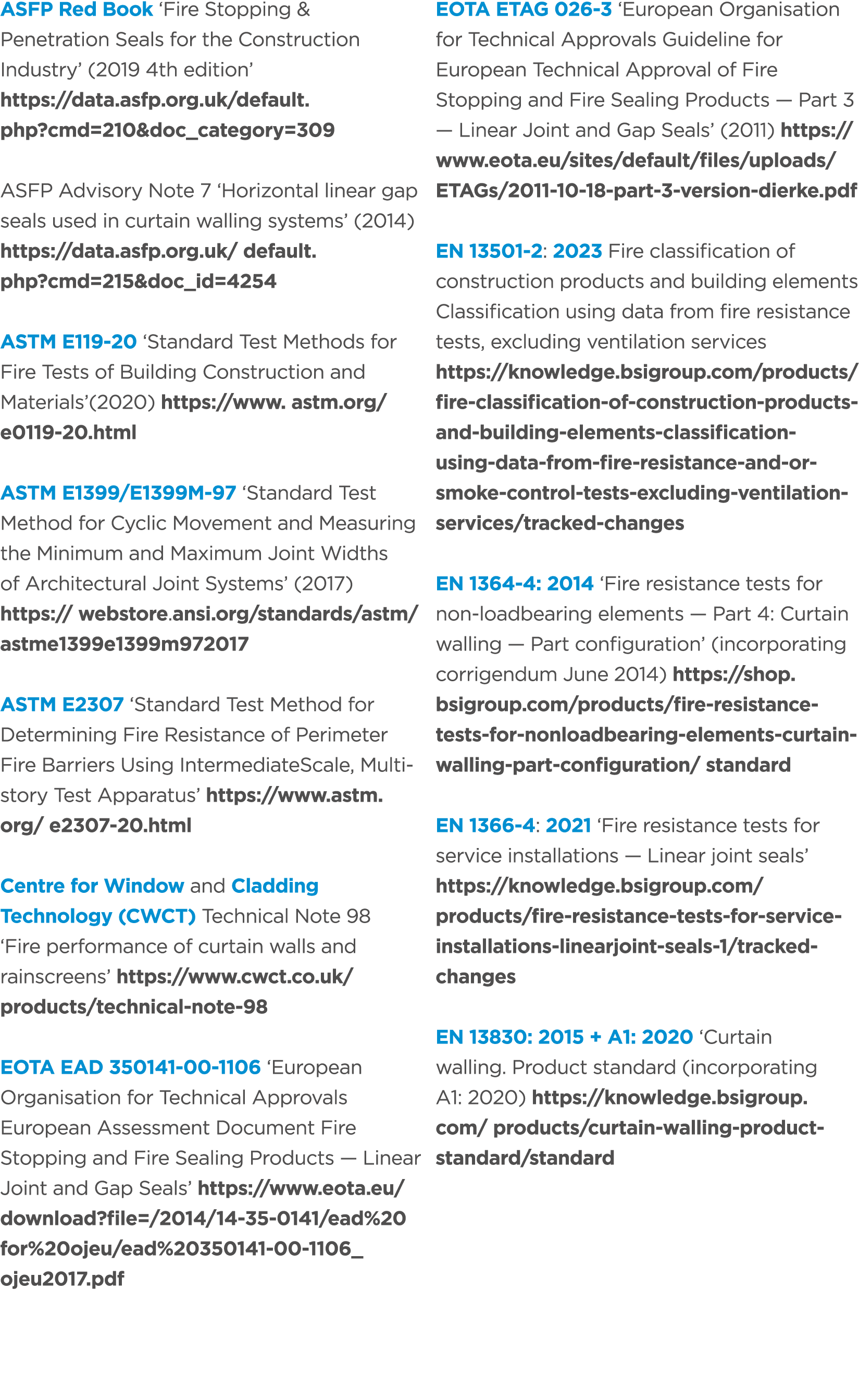ASFP Red Book ‘Fire Stopping & Penetration Seals for the Construction Industry’ (2019 4th edition’ https://data.asfp....