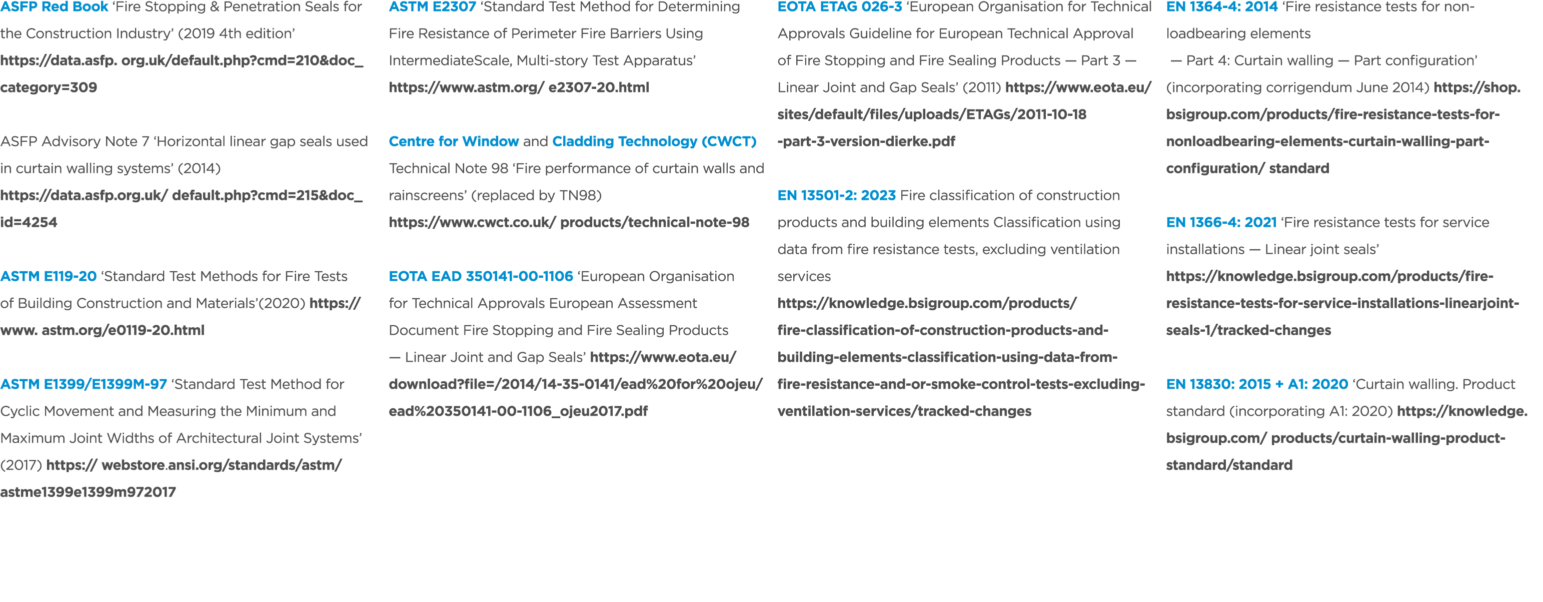 ASFP Red Book ‘Fire Stopping & Penetration Seals for the Construction Industry’ (2019 4th edition’ https://data.asfp....