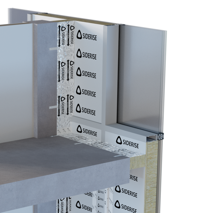 Siderise CW-FS firestop and protected spandrel panel