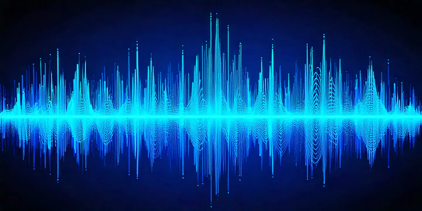 Acoustic image neon sound waves 1200x600px